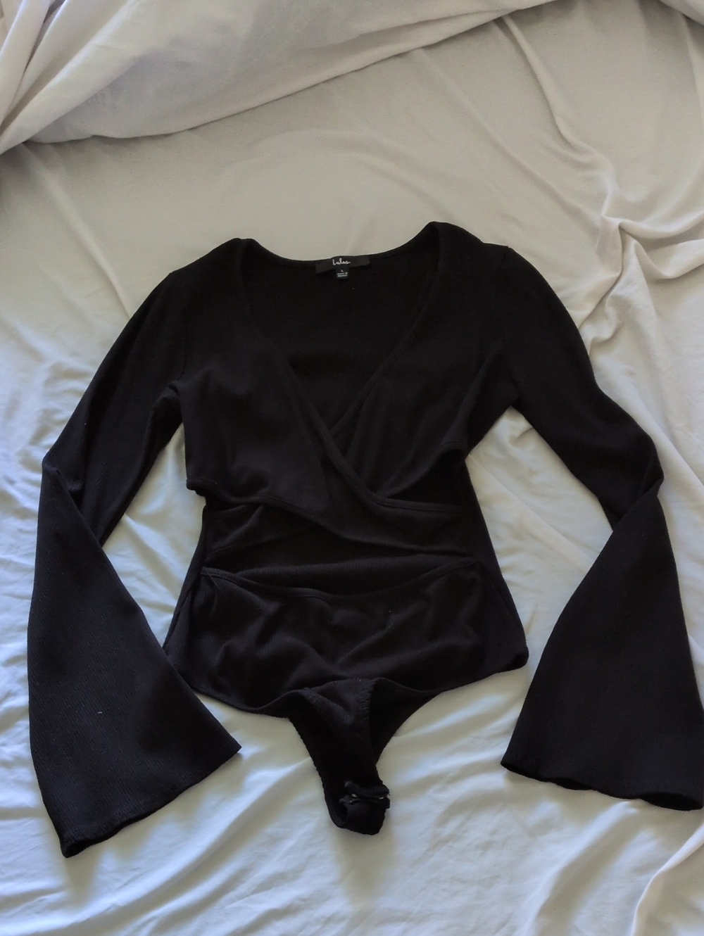 Bell Sleeved V Neck Bodysuit